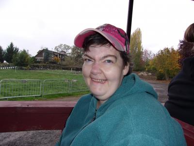 Woman smiling at park